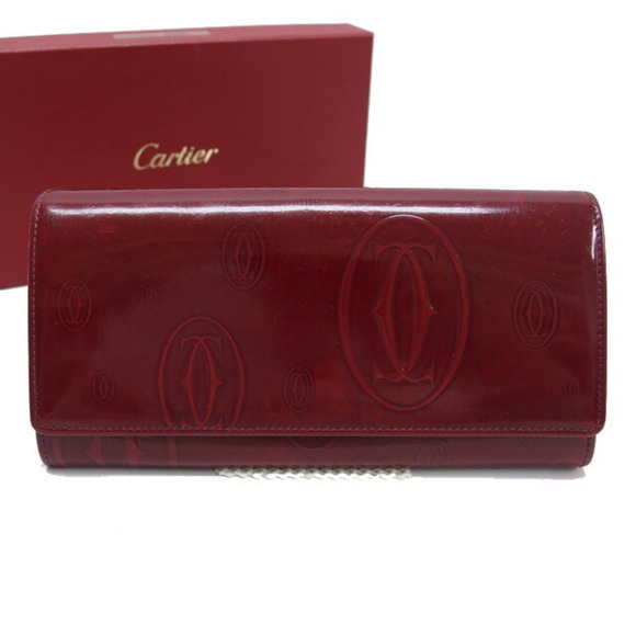 Cartier Handbags - CARTIER Happy Birthday Bifold Long Wallet Bordeaux [Deep Red]